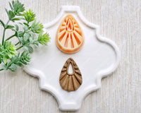 Macrame Oval Drop Clay Cutter – Boho Polymer Clay Cutter for Earrings & Crafts