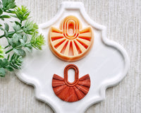 Macrame Fan Cutout Clay Cutter – Boho Polymer Clay Cutter for Earrings & Crafts