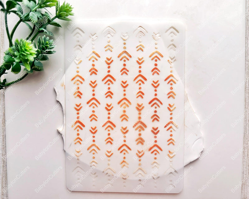 Boho Arrows Clay Stencil