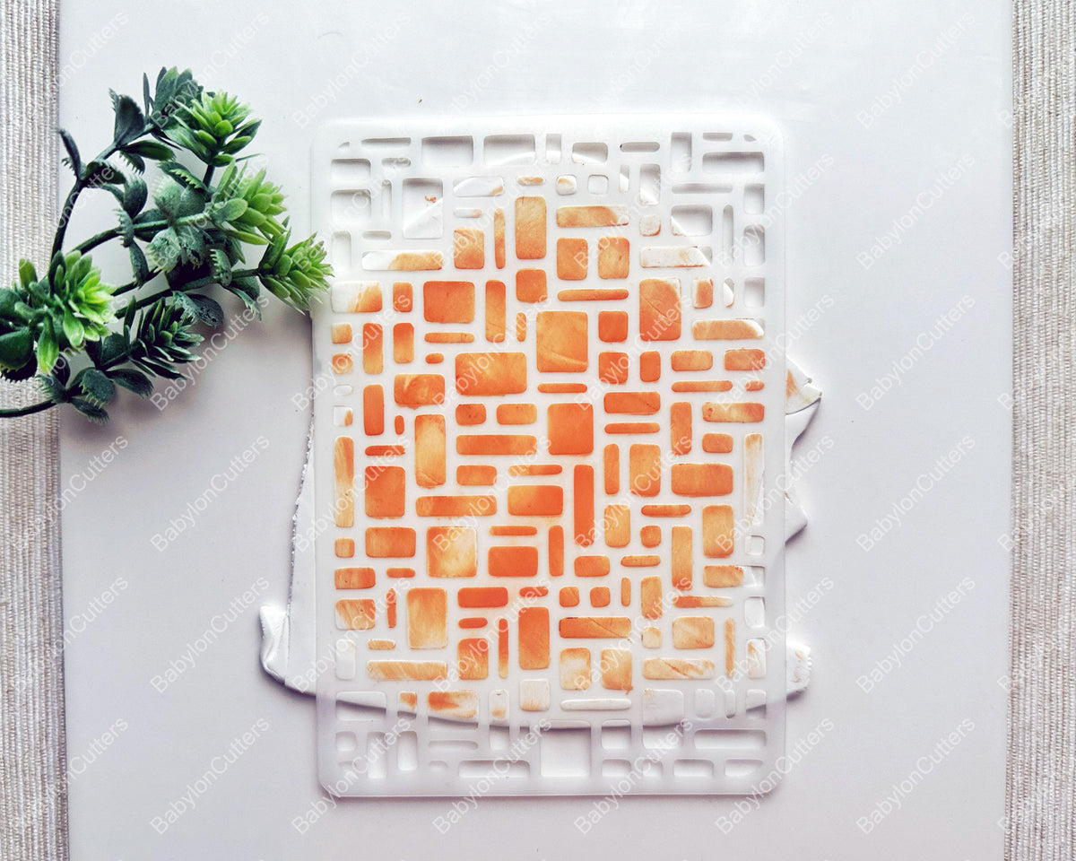 Squares & Rectangles Clay Stencil