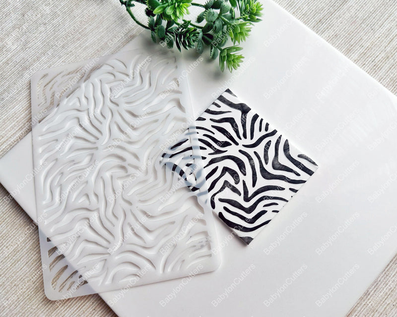 Zebra Print Clay Stencil