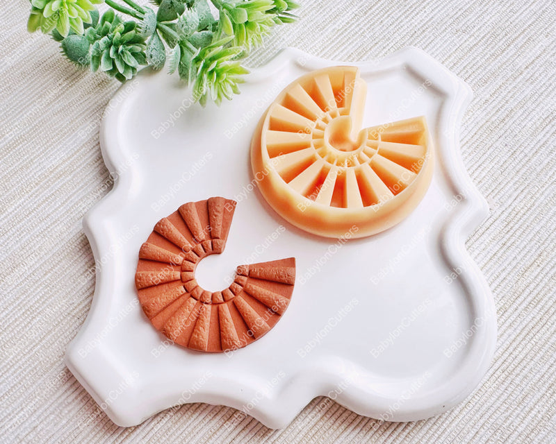 Macrame Round Clay Cutter – Boho Polymer Clay Cutter for Earrings & Crafts