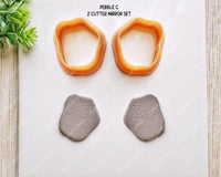 Organic Pebbles Clay Cutter / Single or Mirrored Set / May 11th