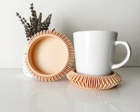 Mid-Century Modern Coaster - 3D Printed Stackable Drink Coasters