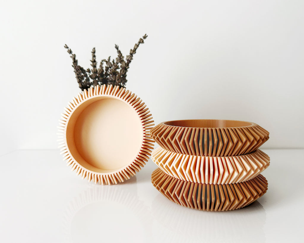 Designer Coaster Stack Mid-Century Modern Coaster - 3D Printed Stackable Drink Coasters ...