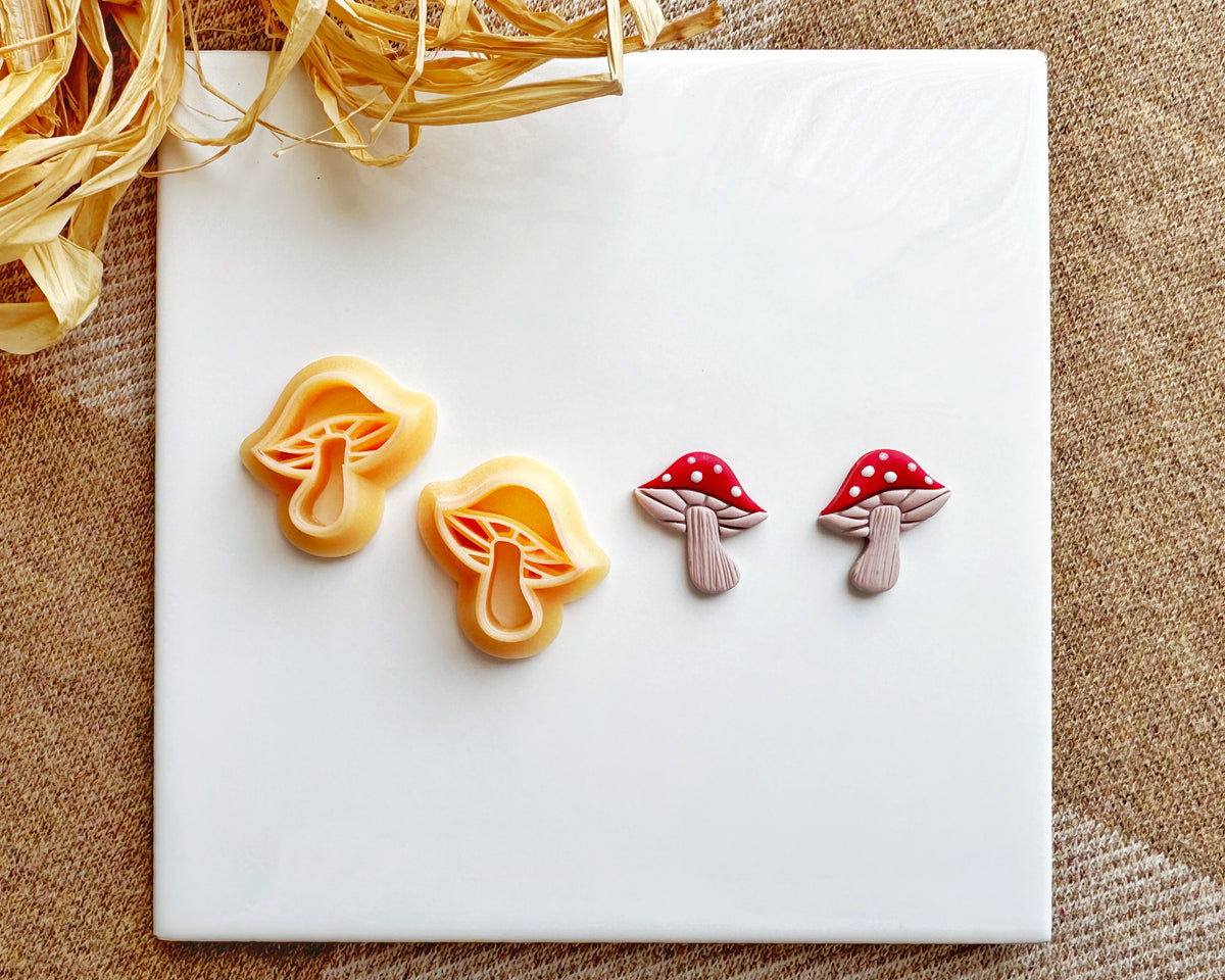 Mushroom A Clay Cutter Set of 2 - Fall & Halloween 2024