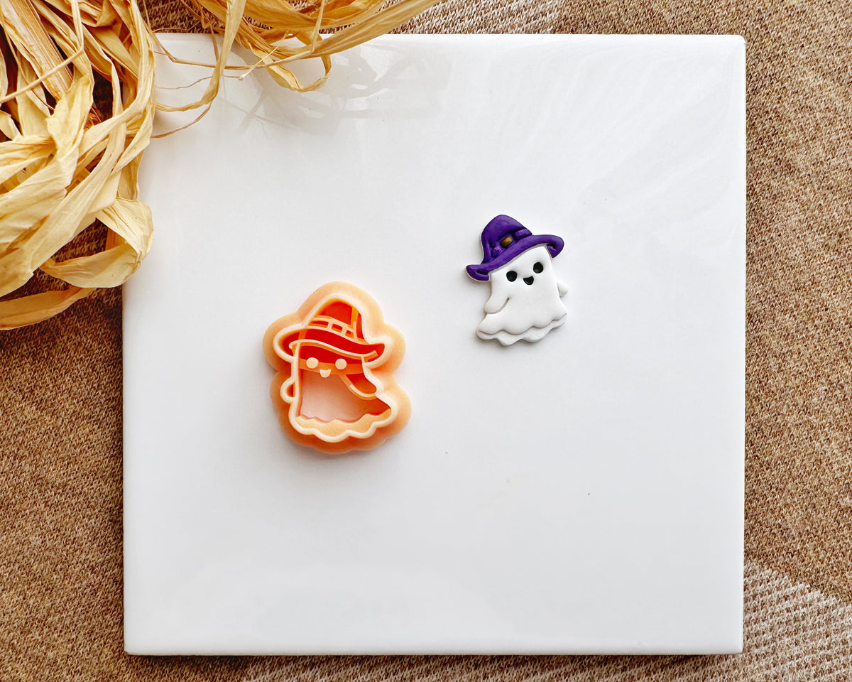 Ghost Witch Clay Cutter – Halloween Polymer Clay Cutter for Earrings & Crafts