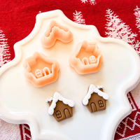 Gingerbread House Clay Cutter – 0.75, 1, 1.25 Inch Christmas Polymer Clay Tools