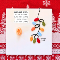 Christmas Light Clay Cutter – Mini Polymer Clay Tools for Earrings