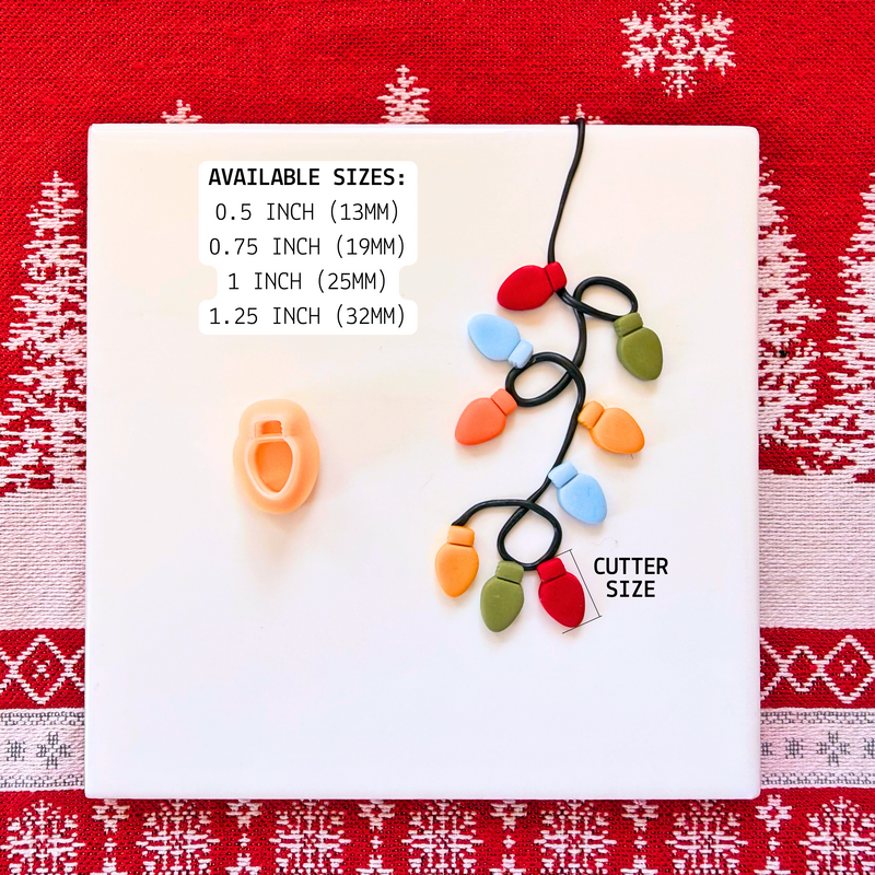 Christmas Light Clay Cutter – Mini Polymer Clay Tools for Earrings