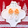 Melted Snowman Clay Cutter Mirror Set – 0.75, 1, 1.25 Inch Christmas Polymer Clay Tools