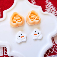 Melted Snowman Clay Cutter Mirror Set – 0.75, 1, 1.25 Inch Christmas Polymer Clay Tools