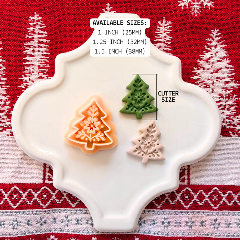 Nordic Christmas Tree Clay Cutter – Polymer Clay Tool