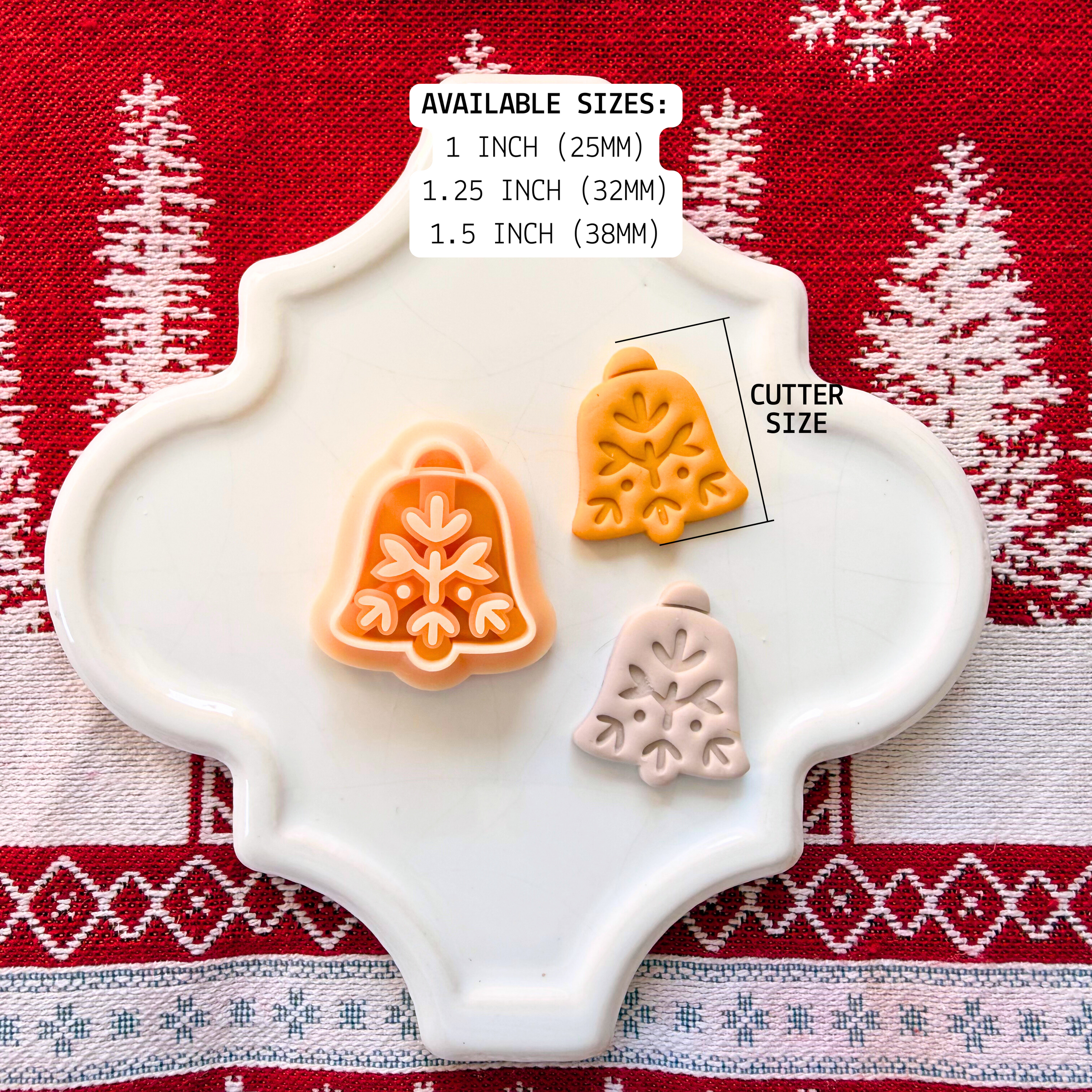 Nordic Christmas Bell Clay Cutter – Holiday Jewelry Tool