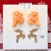 Nordic Reindeer Clay Cutter Mirror Set – 1.25 and 1.5 Inch Christmas Polymer Clay Tools