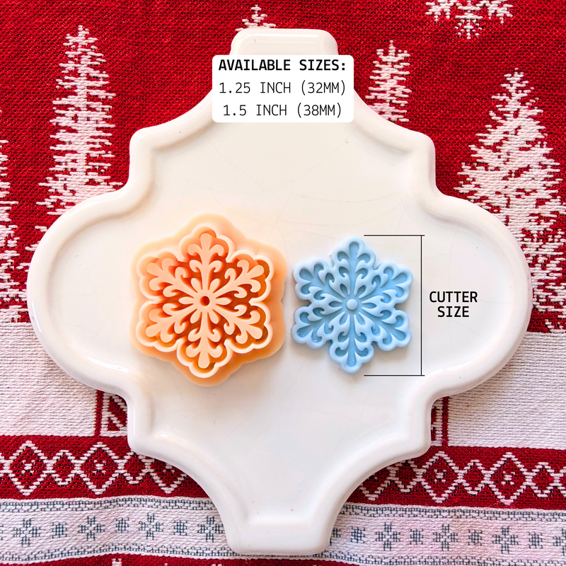 Snowflake Clay Cutter – Christmas Polymer Clay Tool