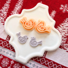 Nordic Bird Clay Cutter Mirror Set – 1 and 1.25 Inch Christmas Polymer Clay Tools