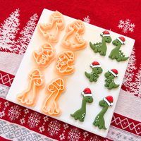 Christmas Dinosaur Clay Cutters – T-Rex, Brontosaurus, Stegosaurus | Polymer Clay Tools