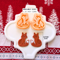 Nordic Fox Clay Cutter Mirror Set – 1.25 Inch Christmas Polymer Clay Tools