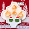 Santa Hat Christmas Tree Clay Cutter Mirror Set – 1 and 1.25 Inch Polymer Clay Tools