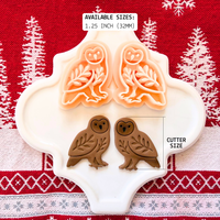 Nordic Owl Clay Cutter Mirror Set – 1.25 Inch Christmas Polymer Clay Tools