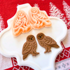 Nordic Owl Clay Cutter Mirror Set – 1.25 Inch Christmas Polymer Clay Tools