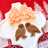 Nordic Owl Clay Cutter Mirror Set – 1.25 Inch Christmas Polymer Clay Tools