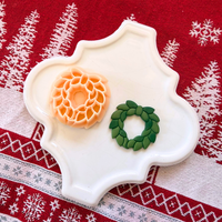 Christmas Wreath Clay Cutter – Holiday Polymer Clay Tool