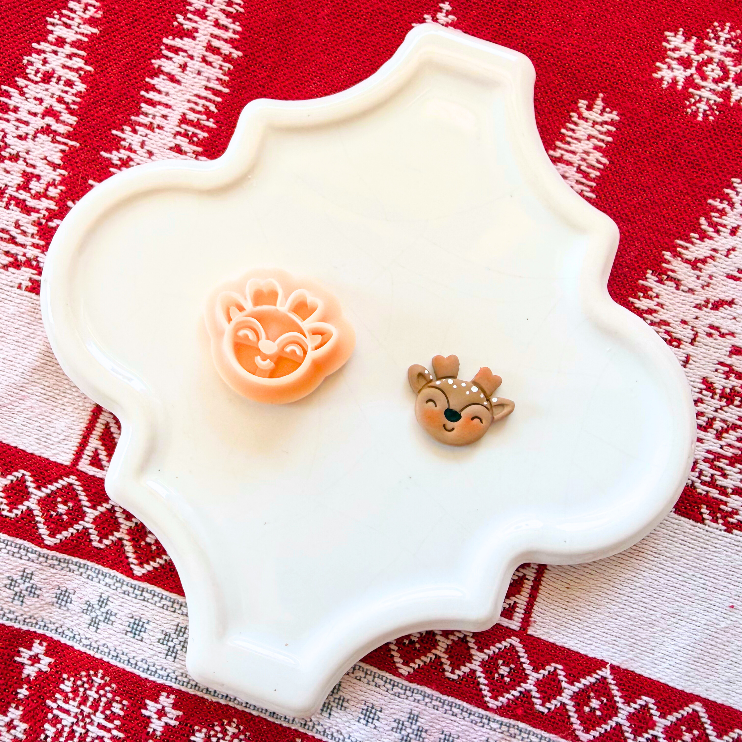 Reindeer Clay Cutter – 0.75, 1, 1.25 Inch Christmas Polymer Clay Tools