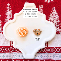 Reindeer Clay Cutter – 0.75, 1, 1.25 Inch Christmas Polymer Clay Tools