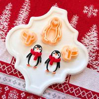 Christmas Penguin with Scarf Clay Cutter Set – 1.25 Inch Polymer Clay Tools
