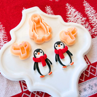 Christmas Penguin with Scarf Clay Cutter Set – 1.25 Inch Polymer Clay Tools