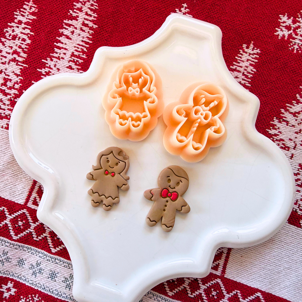 Gingerbread Couple Clay Cutter Set – Christmas Clay Tool – BabylonCutters