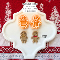 Gingerbread Couple Clay Cutter Set – Christmas Clay Tool
