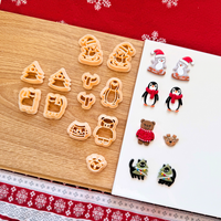 Christmas Animals Clay Cutter Collection – Penguin, Bear, Reindeer, Cat