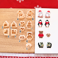 Christmas Animals Clay Cutter Collection – Penguin, Bear, Reindeer, Cat