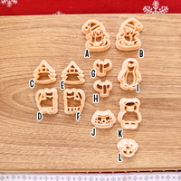Christmas Animals Clay Cutter Collection – Penguin, Bear, Reindeer, Cat