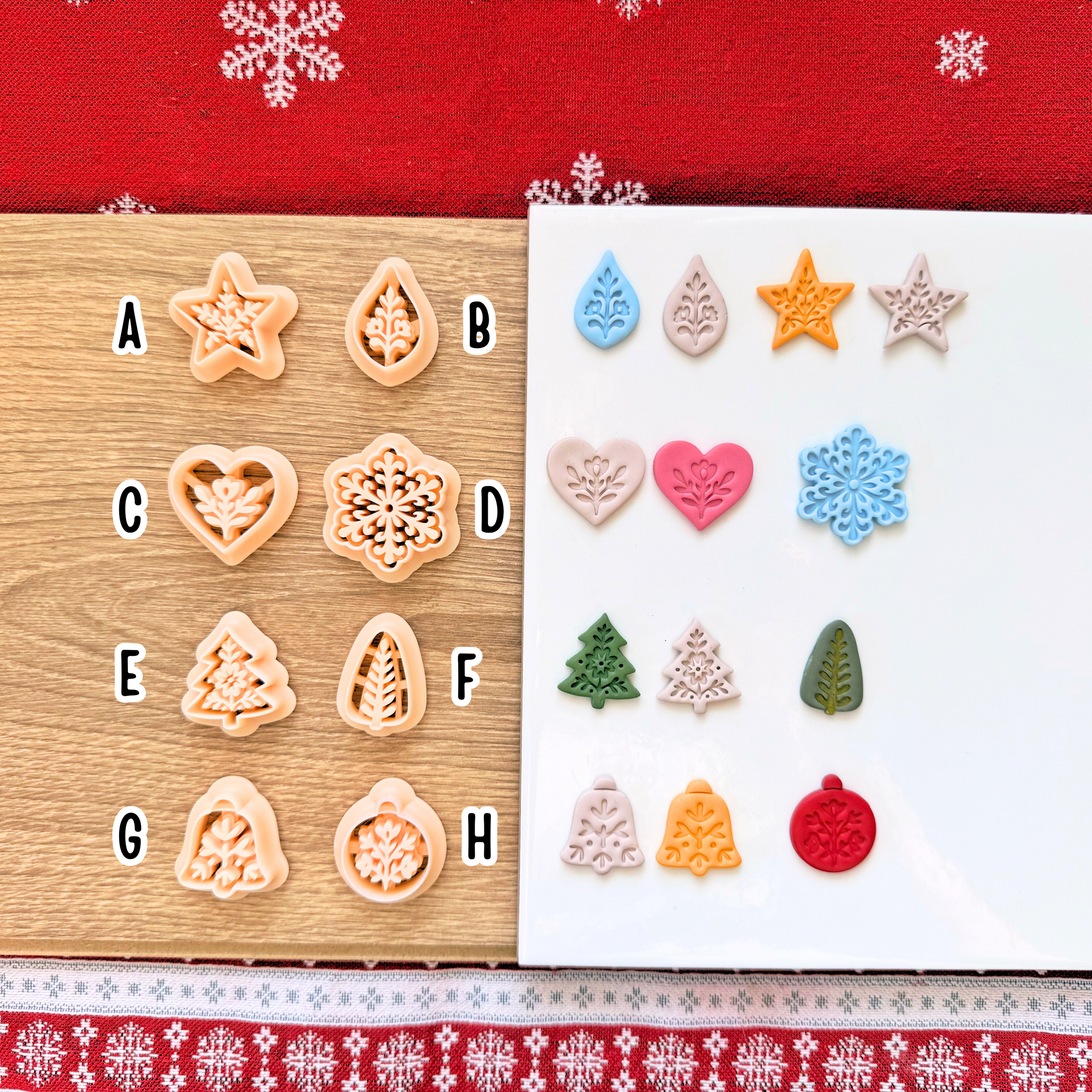 Nordic Christmas Shapes – Polymer Clay Cutters Collection