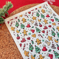Cute Christmas Doodles Polymer Clay Transfer Sheet – Holiday Design