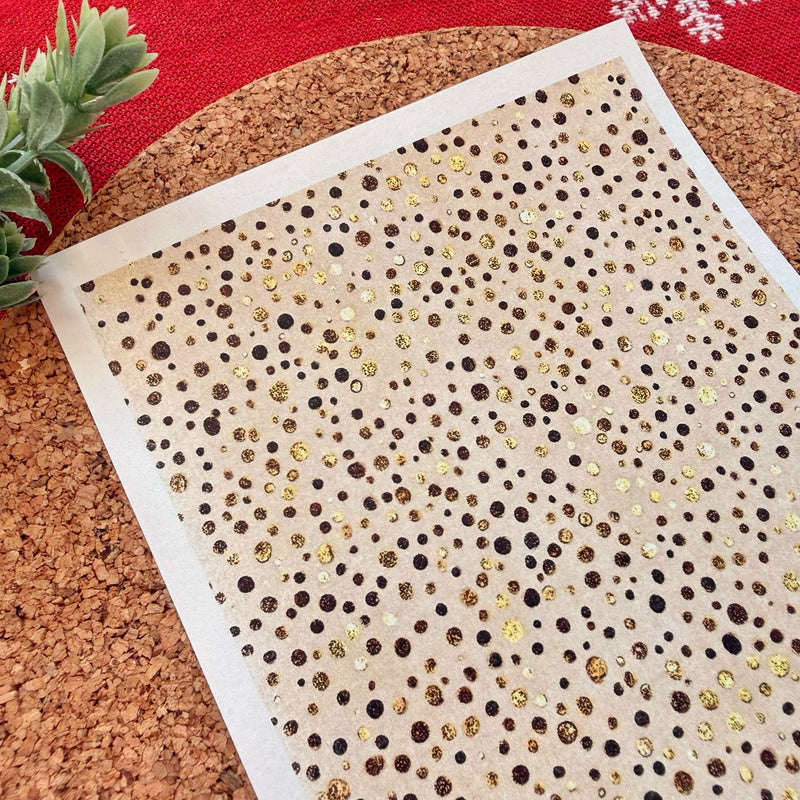 Golden Glitter Dots Polymer Clay Transfer Sheet – Festive Design
