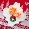 Christmas Wreath & Bow Clay Cutter Set – 1.25 and 0.75 Inch Polymer Clay Tools