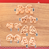 Nordic Christmas Animals – Polymer Clay Cutters Collection
