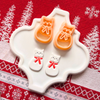 Cat Snowman Clay Cutter Mirror Set – 1 and 1.25 Inch Christmas Polymer Clay Tools