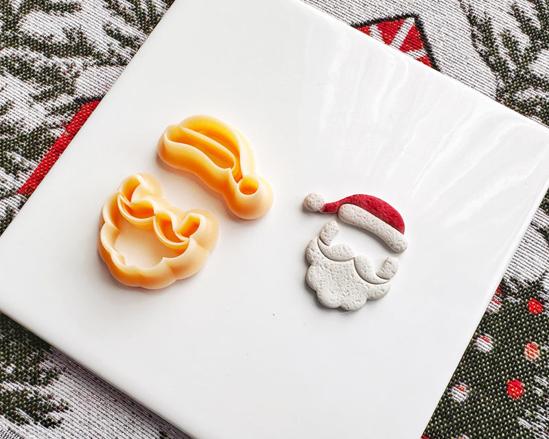 Santa Hat & Beard Clay Cutter Set - Christmas 2024