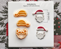 Santa Hat & Beard Clay Cutter Set - Christmas 2024