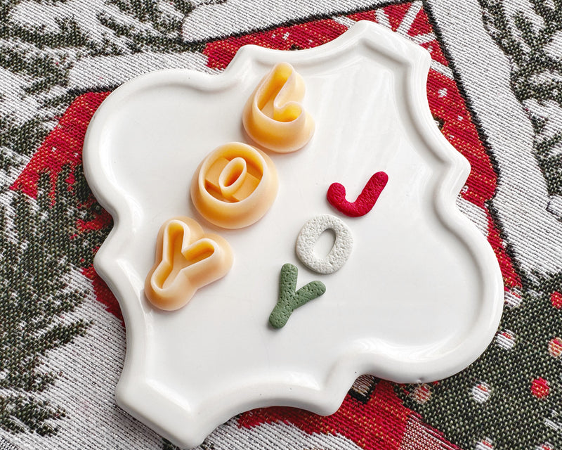 JOY Letters Set of 3 Clay Cutters - Christmas 2024