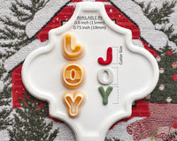 JOY Letters Set of 3 Clay Cutters - Christmas 2024