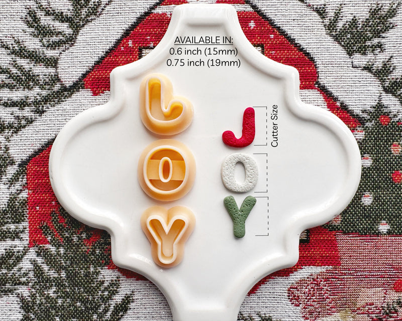 JOY Letters Set of 3 Clay Cutters - Christmas 2024