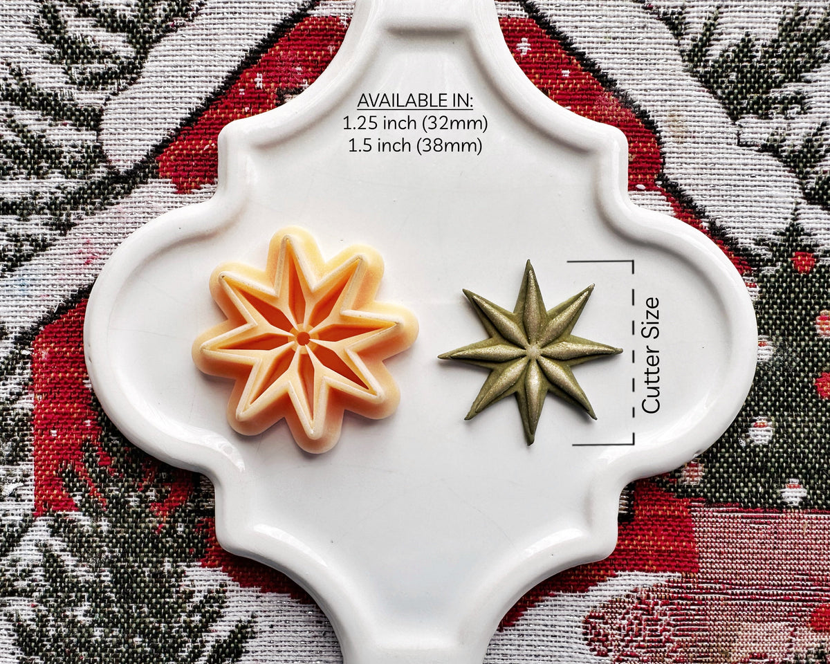 Debossing Star Snowflake Clay Cutter - Christmas 2024