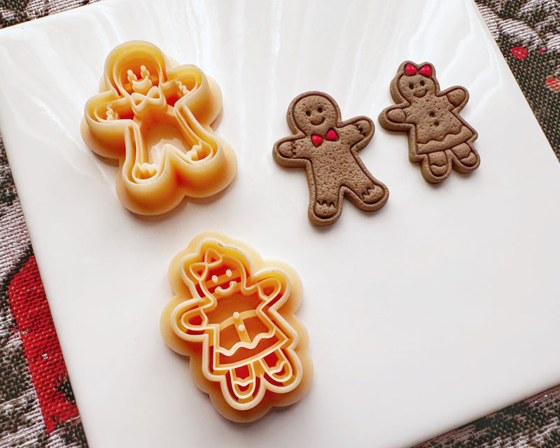 Gingerbread Couple Clay Cutters - Christmas 2024